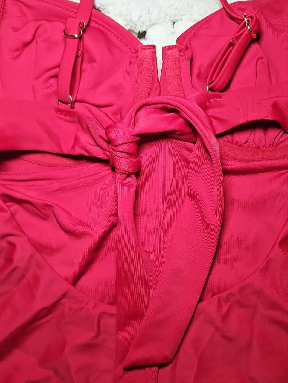 Quince Cherry Red One-Piece Swimsuit Small New Women's